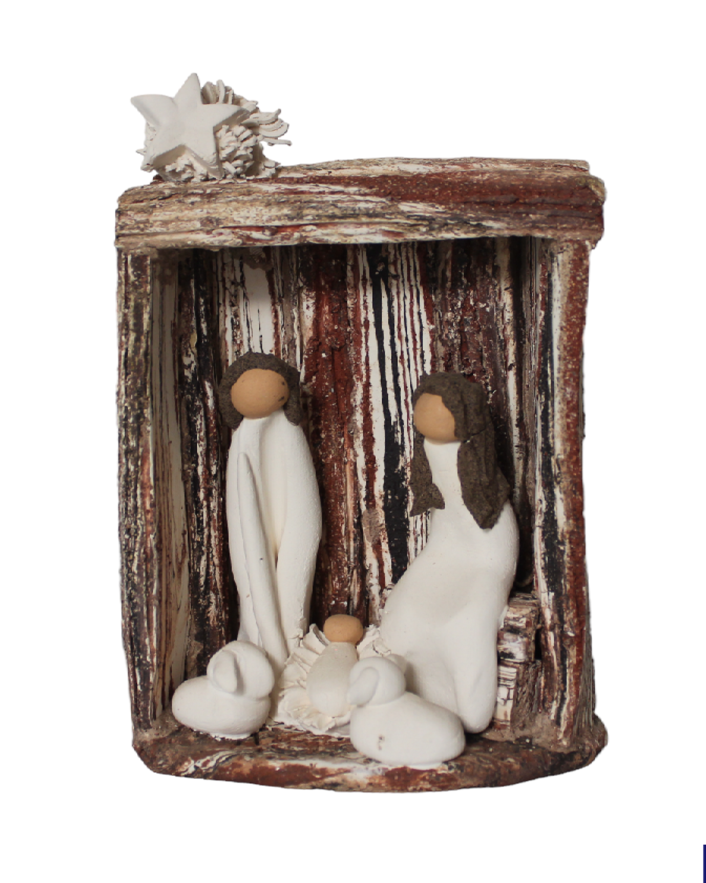 Clay nativity scene