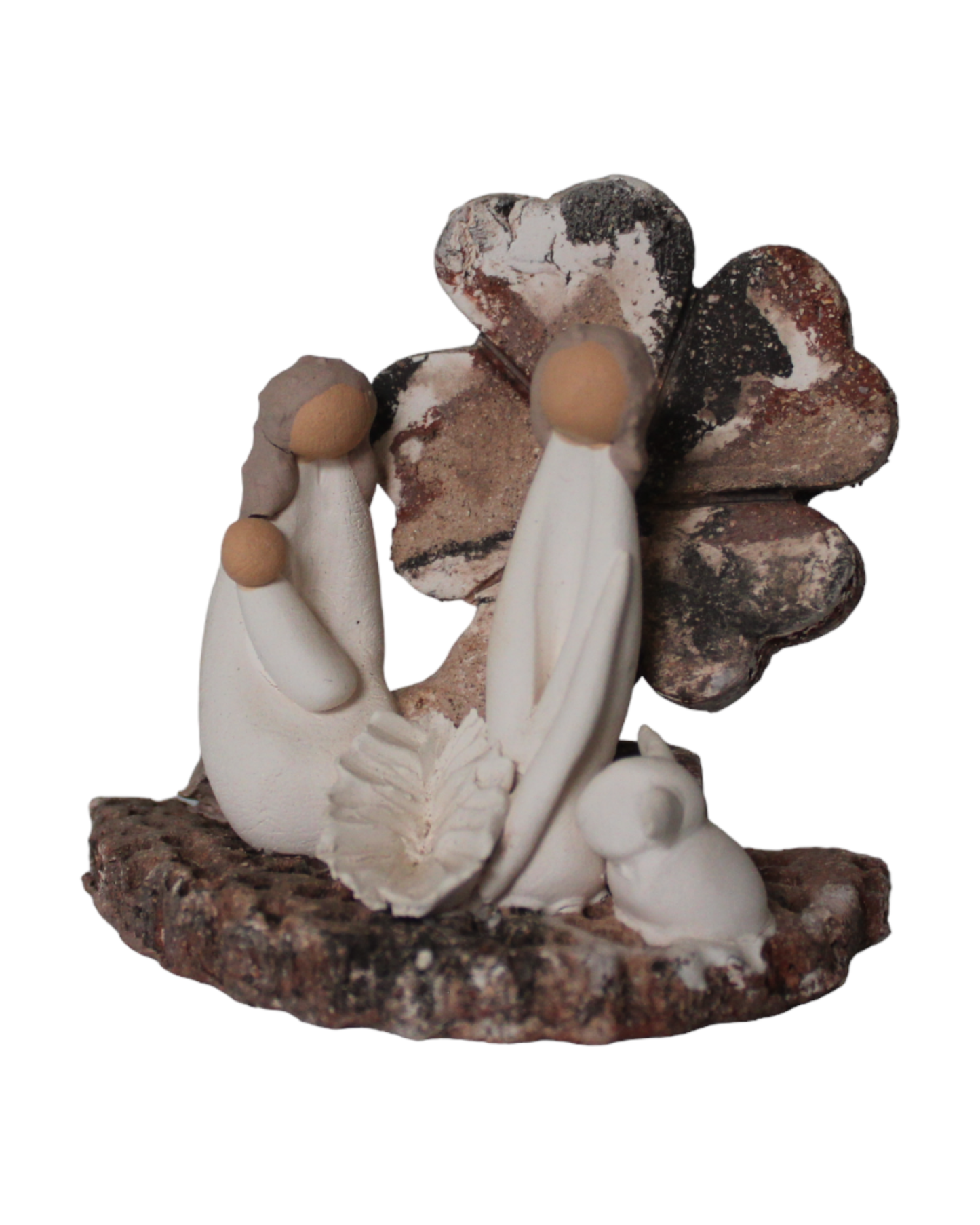 Clay nativity scene